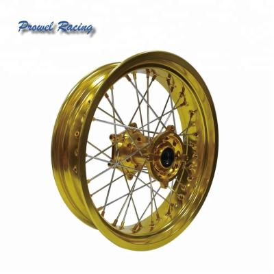 China Supermoto 17 inch Aluminium Alloy Motorcycle Spoke Wheels Sets with Aluminum 6061 T6 for sale