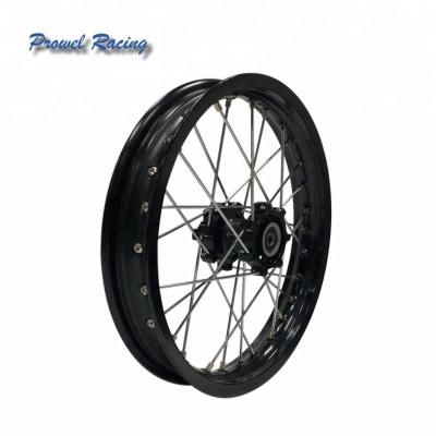 China Customized Aluminum 6061 T6 Black Motorcycle Wheel Set 1.85x14 for Off-Road Bike for sale