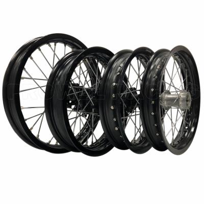 China Top-Notch Rear Rim Size 1.85X12 Black Pit Bike Motorcycle Spoke Wheel Sets for CRF150 for sale