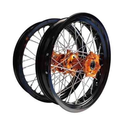 China 2.50-17 and 3.00x17 inch Motorcycle Alloy Spoked Wheels for SX250 Customized Design for sale