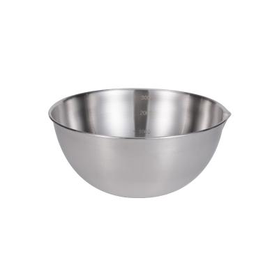 China 3pcs Stainless Steel 201custom 0.5mm Color Scale Kitchen Tools KOREAN Measuring Mixing Bowls Fruit Vegetable Mixing Bowls Set for sale