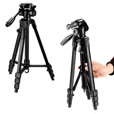 China Universal 4 Section Tripod Lightweight Portable Mobile Phone Stand Tripod For Mobile Phone for sale