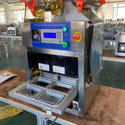 China Hot Sealing Machine Pneumatic Automatic Enseal Sealer Tray Sealer for EPS, PS, PP Plastic Packaging 1200tray/hr. for sale