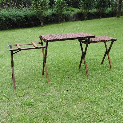 China BBQ Picnic Camping Easy Carry Portable Outdoor Wooden Folding Table Sturdy Luxury Garden Long Table for sale