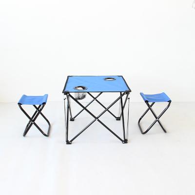 China BBQ Travel Desk Riser Sitting OEM Logo Custom Economic Wholesale Color Optional Factory Supply Folding Table With Chairs Cup Holder for sale