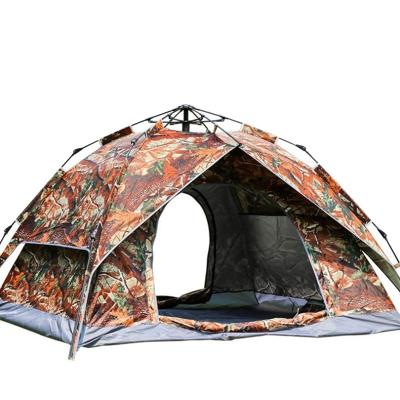 China Waterpoof 8.5mm Diameter Fiberglass Oxford Cloth Waterproof Outdoor PU Coating Quickly To Set Up 2 3 Multifunctional 4 Person Camping Tent for sale