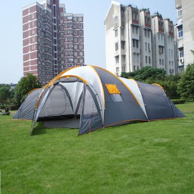 China Extended Type Custom Family Camping Tents 3 Room And 1 Rise Lounge Tent Waterproof For Large Party Camping Tent for sale