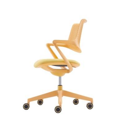 China Wholesale (Height)Adjustable Seat Comfortable Soft Arm Furniture Durable Mesh Fabric Fashion Office Chair With Wheels for sale