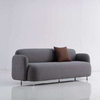 China Modern High Quality Comfortable Leisure Living Room Three Seaters Sofa Fabric Upholstery With Metal Leg for sale