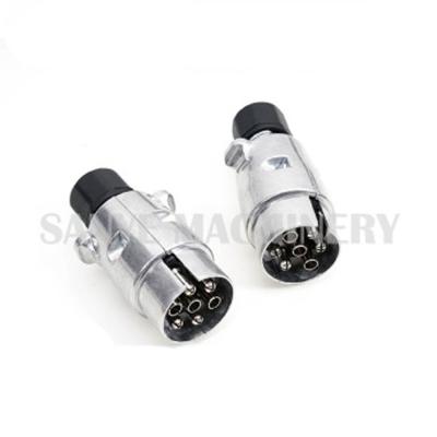 China Commercial Vehicles 7 Pole Electrical Trailer Connector Round Plug for sale