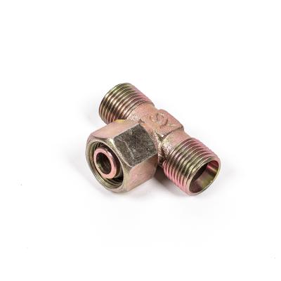 China High Quality Q235 Tee Connector With M16*1.5 Nut Reducer Middle Pipe Fitting for sale