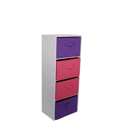 China Modern 4 Layer Non Woven Storage Unit 4 Drawers for sale