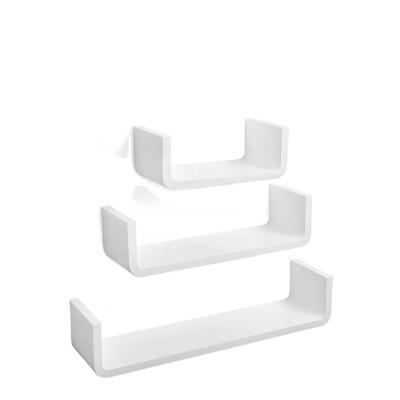 China (Height)Adjustable Wall Shelves Set of 3 U-Shaped Floating Shelves for sale