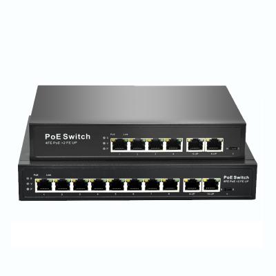 China Support PoE IP Cameras 8 10 Port 100Mbps 250m Power 120W Power Enterprise Network Solution Hub PoE Hub Background Built-in Switch for sale