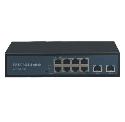 China POE Gxcom Tech Ethernet 8 Port 10/100M PoE Long Distance 250m Fast Switch With Uplink Port for sale