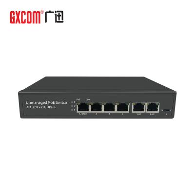 China New 4 10/100Mbps PoE IEEE802.3af/at PoE Port POE Watchdog HiPoE 60W PoE Switch for sale