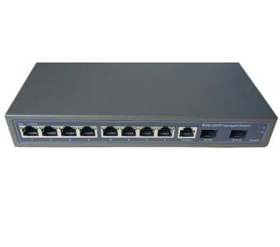 China LACP 8-Port Full Gigabit L2 Managed Switch With 2 SFP Slots Ethernet Switch for sale