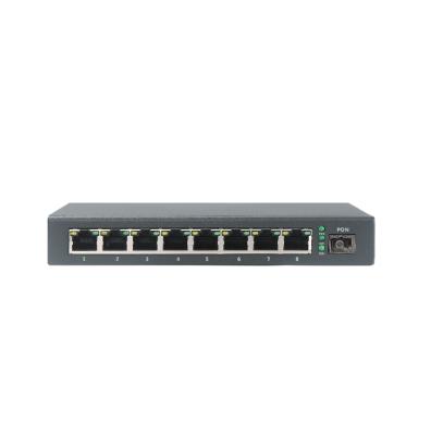 China FTTH FTTB FTTX Network 8FE LAN PoE Port 10/100Mbps 48V 120W 802.3af/at Fiber Optic GPON EPON ONU Ontario For CCTV Cameras for sale