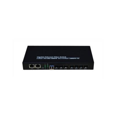 China Full Gigabit 8 Port Fiber SFP 2 Port RJ45 Ethernet Switch Media Converter ES1000-8F-2G for sale