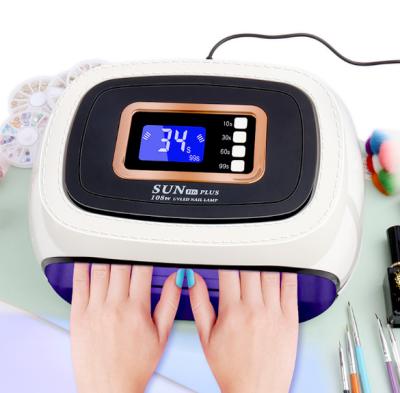 China LED Gel Quick Cure SUN H6 PLUS UV Led Nail Salon Lamp Digital Display Space Latest 108W High Power Large Touch Induction For Two Hands for sale