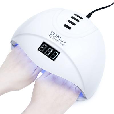 China Plastic SUN5PS 54W Led UV Gel Machine Nail Lamp Two Dryer Hands For Fingernail And Toenail for sale