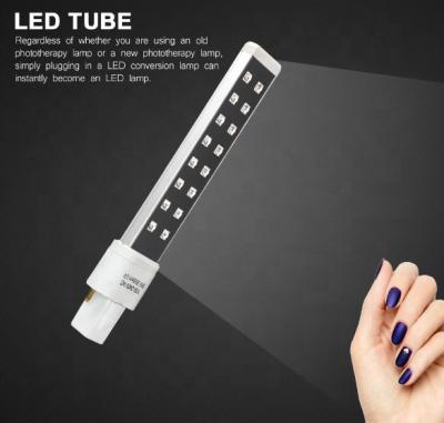 China Fast Cure LED 9W Gel MIni Small Portable Smart Tube Led Dual Light Source 16 UV Lamp Bead Nail Cure Bulb Art Lamp For Gel Nails for sale