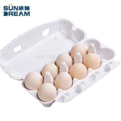 China Recyclable Factory Direct Sales 12 Custom Support Processing Paper 10 Pcs White Pulp Egg Box for sale