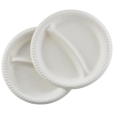 China Environmentally Friendly Degradable Barbecue 8 Inch Two Food Grill Disposable Starch Dish Western Dish for sale