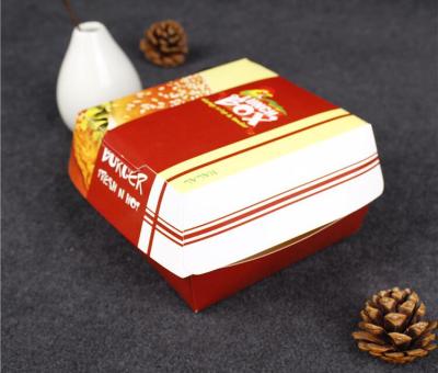 China Recyclable Food Packaging Take Out Box Hamburg Custom Printed Paper Boxes for sale