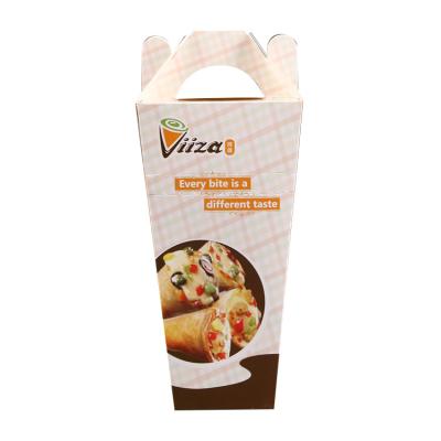 China Recyclable Disposable Pizza Wrapping Cardboard Customized Portable Pastries Wrapping Paper Pizza Box for sale