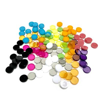 China Plastic / Acrylic Colored Plastic Discs , Custom Colored PVC Board Game Plastic Disc Token Table Piece for sale