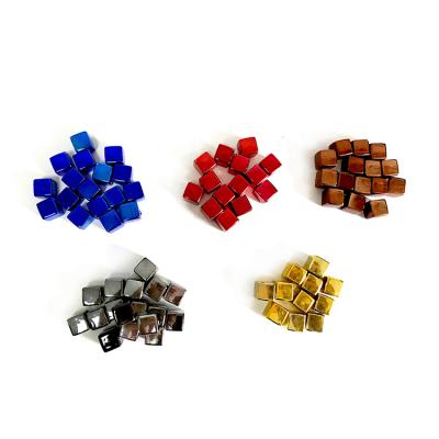 China Small Plastic Plastic Cubes For Board Game Colored Transparent Custom Cube for sale