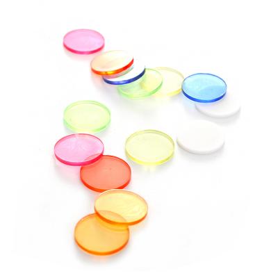 China Plastic Generic Colorful Acrylic Game Brand , Plastic Disc For Board Game Playing Chips for sale