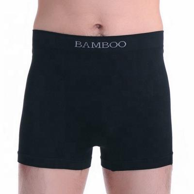 China Factory Outlet High Quality Mens Lounge Underwear Solid Logo Antibacterial Bamboo Fabric Seamless Men Customized Boxer Shorts for sale