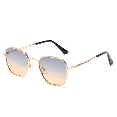 China Fashionable Sun Glasses Amazon Styles Tiktok Glass Retro Eyewear Hexagon Metal Frame Men Hot Classic Sunglasses Women UV400 Motor Male Female for sale