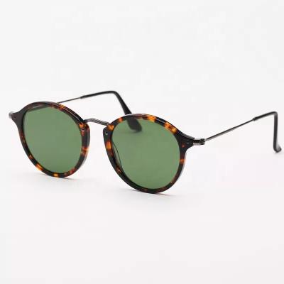 China Metal Round Glasses 2447 Luxury Brand Design Sun Shades 2022 Small Round Metal Vintage Sunglasses Women Men for sale