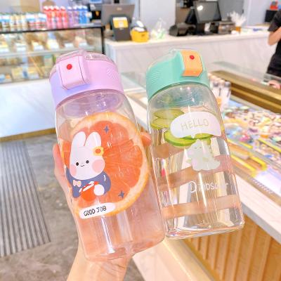 China Sustainable Eco Friendly Cute Cartoon Cup Children Outdoor Portable Reusable Water Bottle With Custom Logo for sale