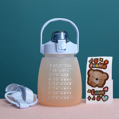 China Viable Wholesale Customizable PC Plastic Sports Bottle Manufacturer With Straw Cover for sale