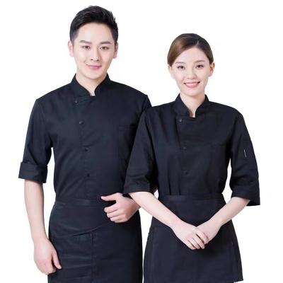 China Outdoor and office work summer shorts sheath black chef workwear restaurant chef clothes for sale