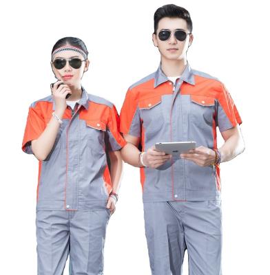 China Outdoor and Office Work Shorts Sleeve Summer Polyester Cotton Customized Men Work Uniform for sale