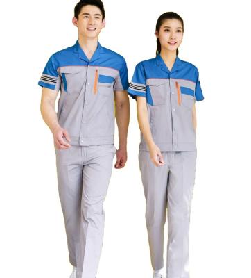 China Outdoor and Office Work Shorts Sleeve Summer Polyester High Quality Cotton Reflective Working Uniform Styles for sale