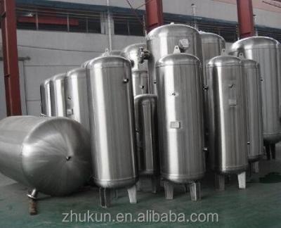 China Storage High Quality Compressed Air Stainless Steel Tank Air Gas Receiver 1000liters for sale