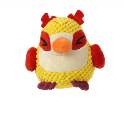 China Dogs Custom Pet Toys Squeaky Knit Plush Stuffed Chew Dog Toys Cock for sale