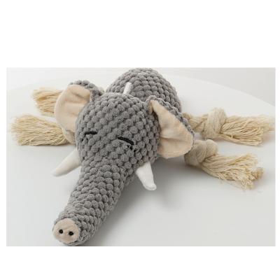 China Good Quality Stuffed Dogs Pet Toy Stuffing Squeaky Soft Dog Toy Elephant for sale