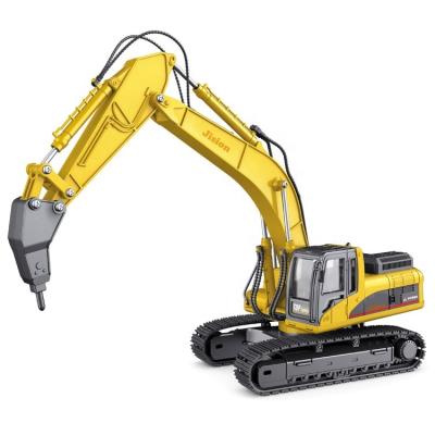 China RC Hobby RC Excavator Toy 1:50 Metal Diecast Drill Static Excavator RC Excavator Diecast Toy Vehicles for sale