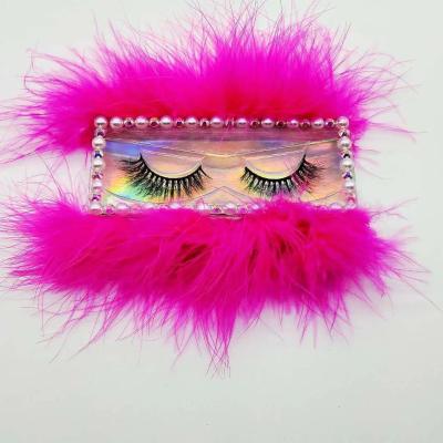 China Natural Soft Custom Packing Cruelty Free Handmade False Eyelashes Strip 3D Clear 100% Silk Lashes for sale