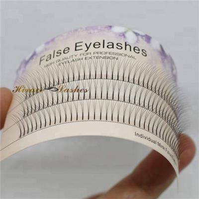 China Natural soft in 12lines 16lines stock knot free lashes different short stem 0.07 volume lashes for sale