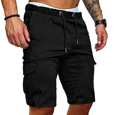 China Custom New Fashion Men's Breathable Logo Shorts Gym Running Solid Color Loose White Workout Drawstring Men Casual Shorts Pants for sale