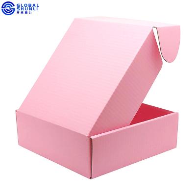 China Recyclable Paper Boxes Manufacture Luxury Packaging Pink Apparel Gift Shoes Accessories Customized Hair Ribbon Fur Wigs Bangs Bra Gsm Item for sale