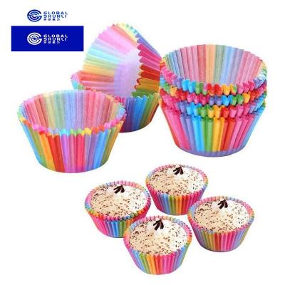 China Mini Paper Cake Cupcake Case Disposable Colorful Bun Baking Cups Party Candy Chocolate Molds for sale